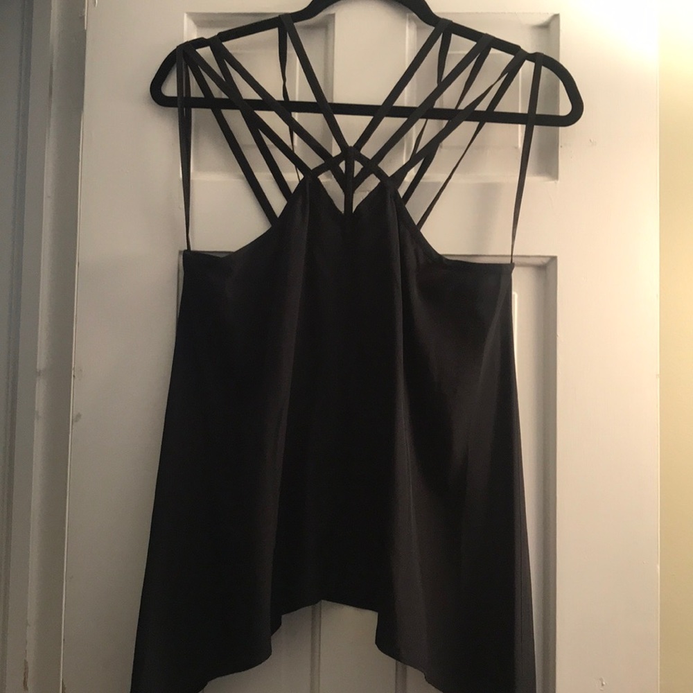 Bcbg black strappy top